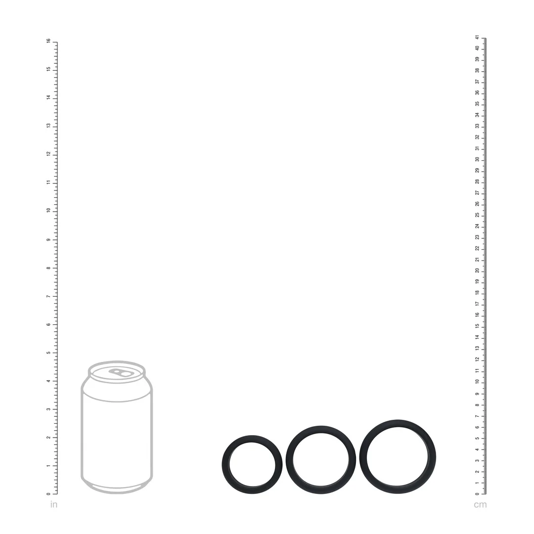 Set di anelli fallici in silicone Wide O Levelz by Shots - immagine 4