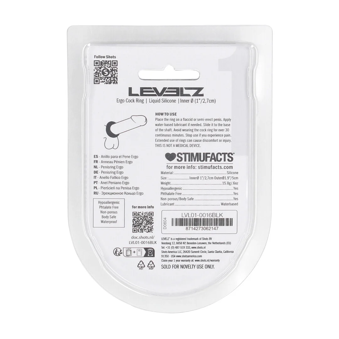 Anello fallico Levelz Ergo in silicone liquido - immagine 2