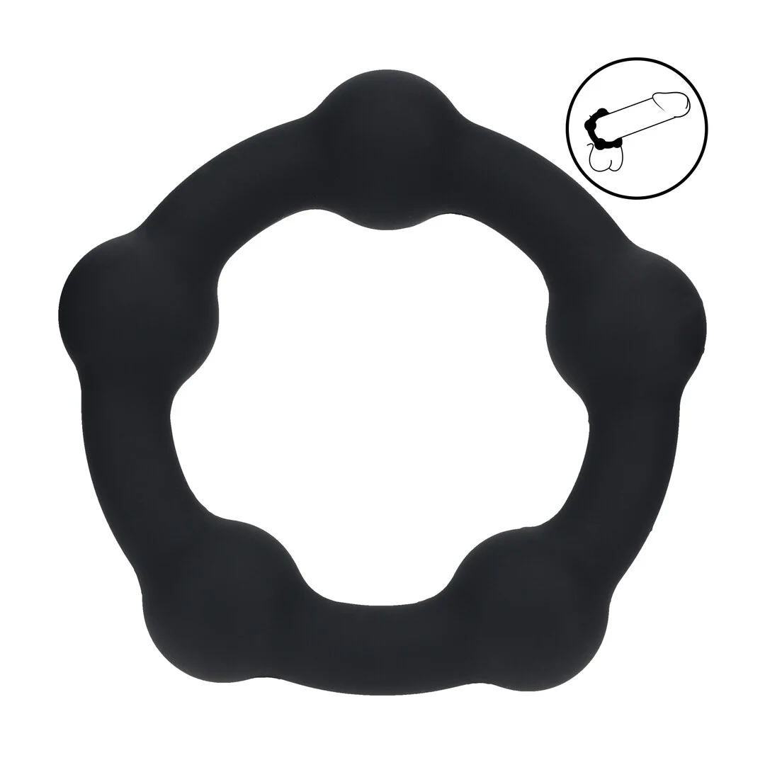Anello fallico Levelz in silicone con perle - immagine 5