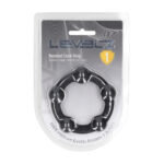 Anello fallico Levelz in silicone con perline, nero