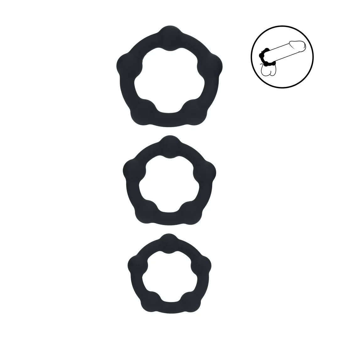 Set di anelli fallici Levelz in silicone - immagine 5