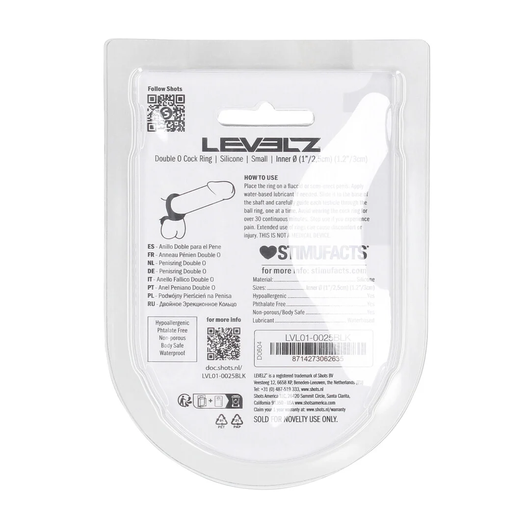 Anello fallico in silicone Levelz Double O - immagine 2