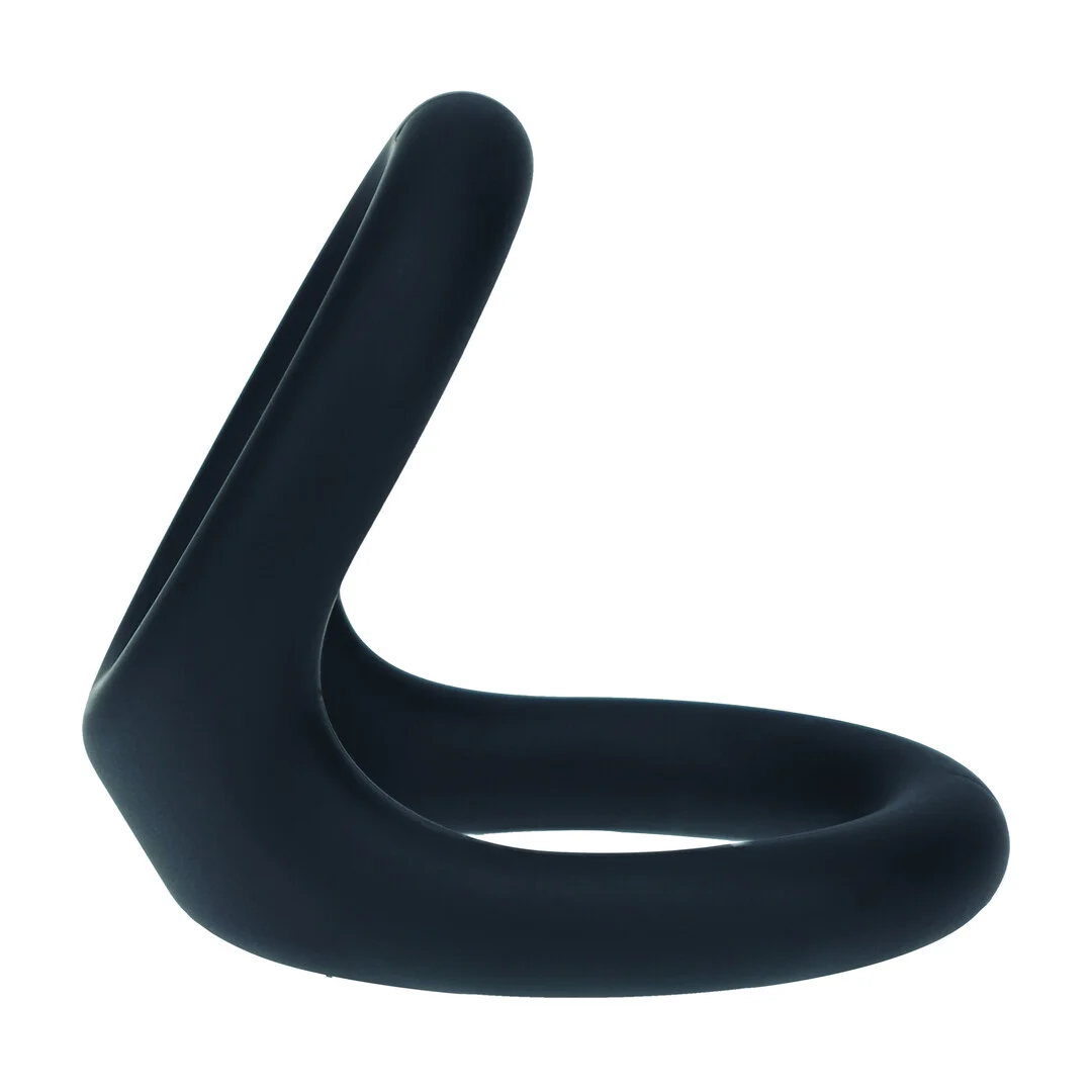 Anello per il pene Levelz Double O in silicone, nero - immagine 3