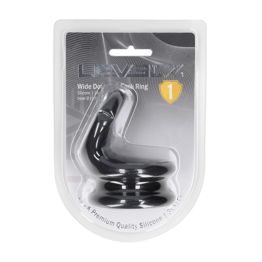 LVL01-0030BLK-2 Anello fallico a doppia O Levelz by Shots - immagine 1