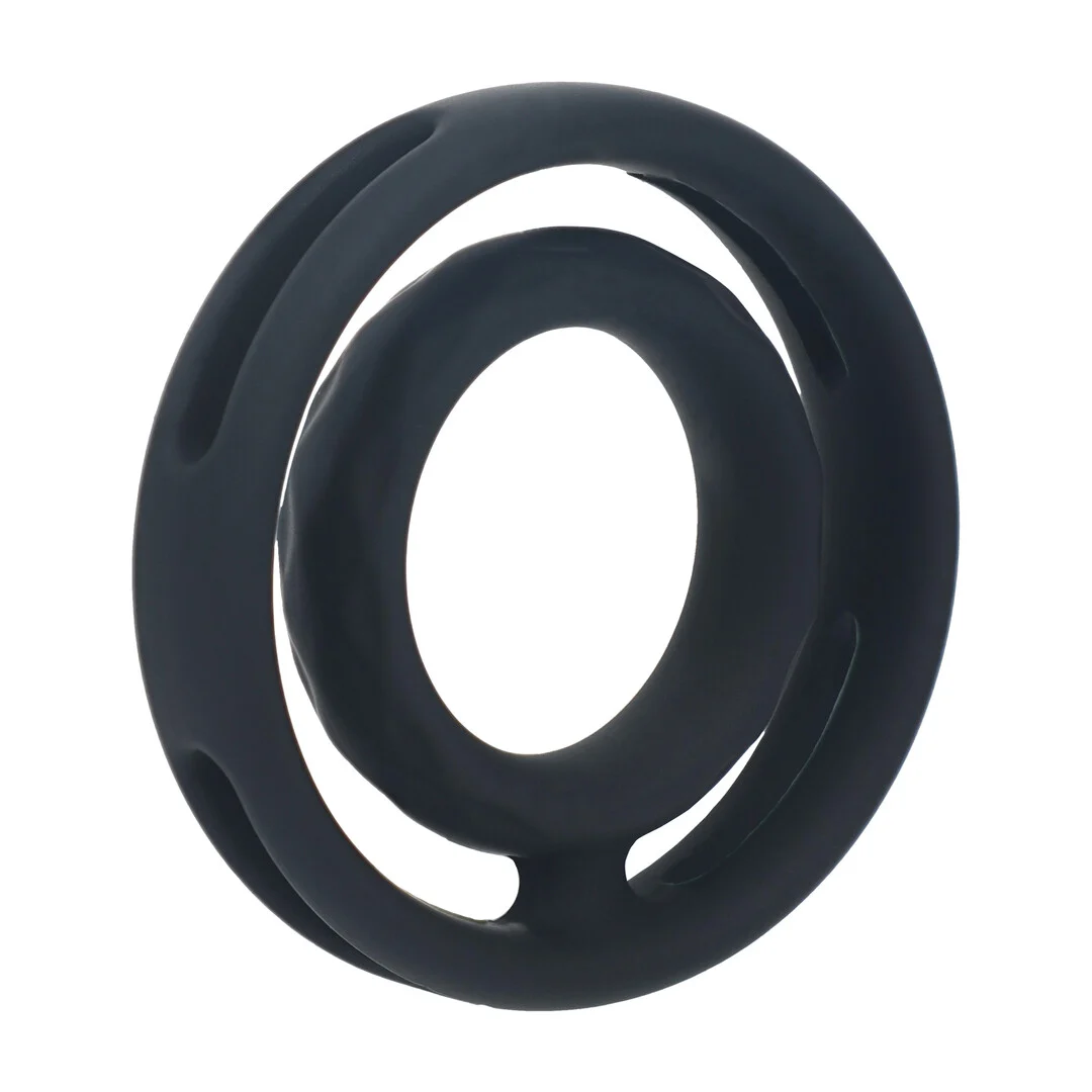 Anello in silicone Classic Grooved per pene e testicoli - immagine 3