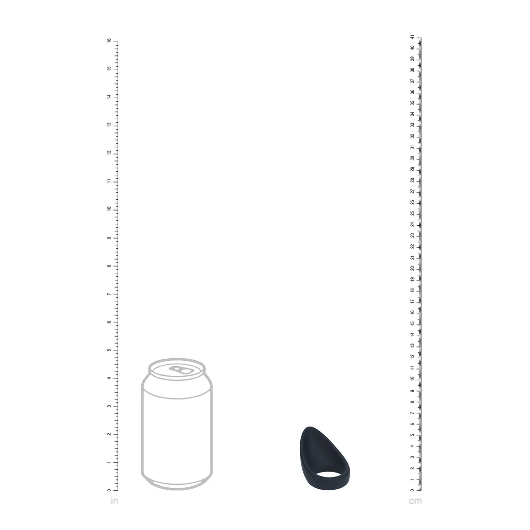 Anello fallico in silicone Levelz a goccia nero - immagine 6