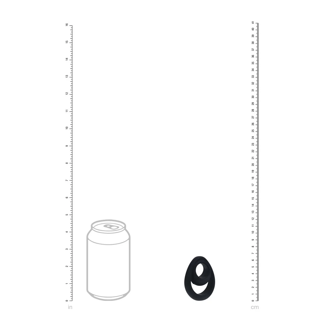 Anello fallico in silicone Levelz Double Ergo nero - immagine 5