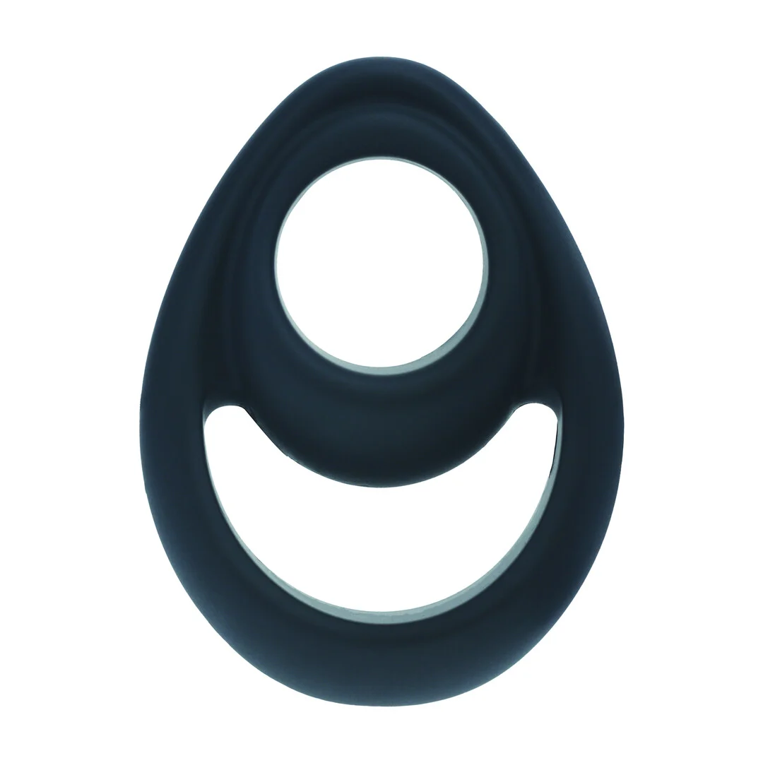Anello fallico in silicone Levelz Double Ergo nero - immagine 3