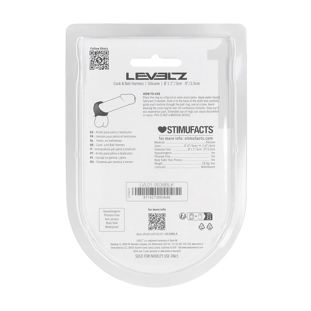 Imbracatura Levelz in silicone per pene e testicoli - immagine 2