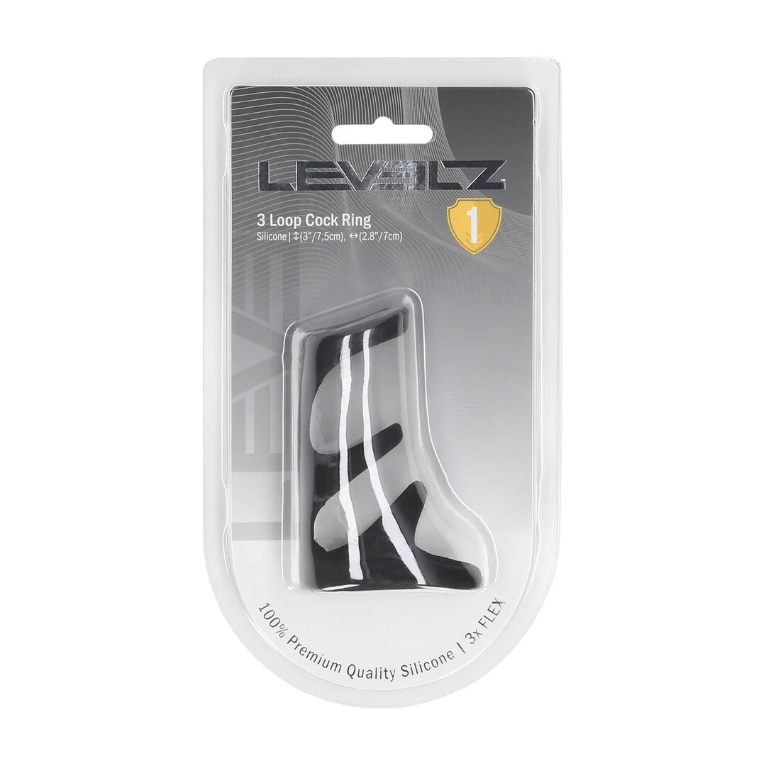 Cockring Levelz in silicone con tre anelli - immagine 1