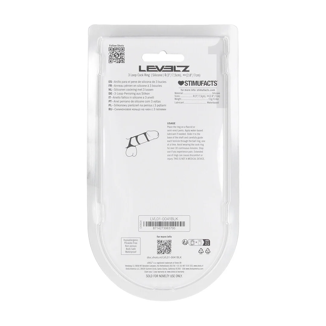 Cockring Levelz in silicone con tre anelli - immagine 2