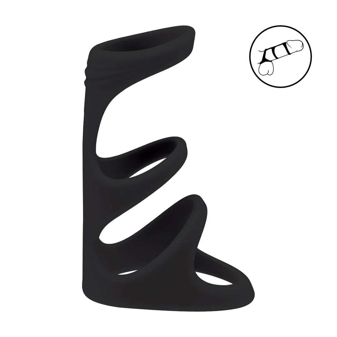 Cockring Levelz in silicone con tre anelli - immagine 6