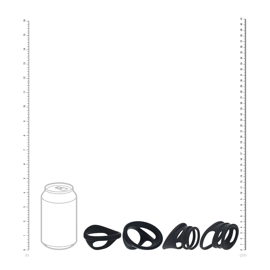 Set Levelz di anelli in silicone per pene e testicoli - immagine 6