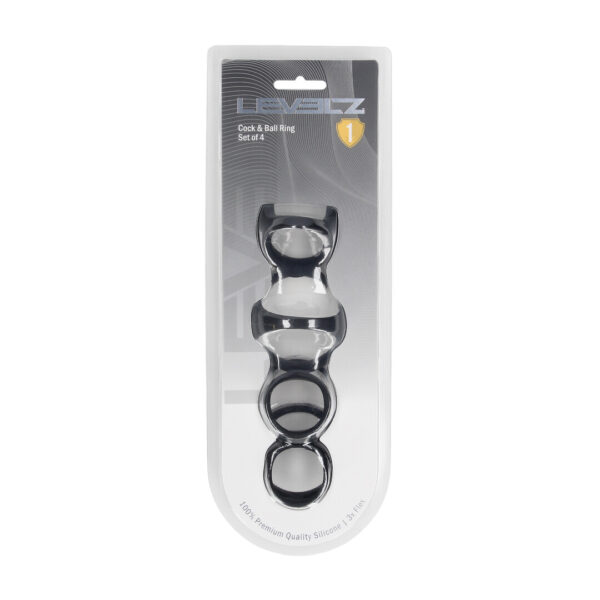 Set Levelz di anelli in silicone per pene e testicoli