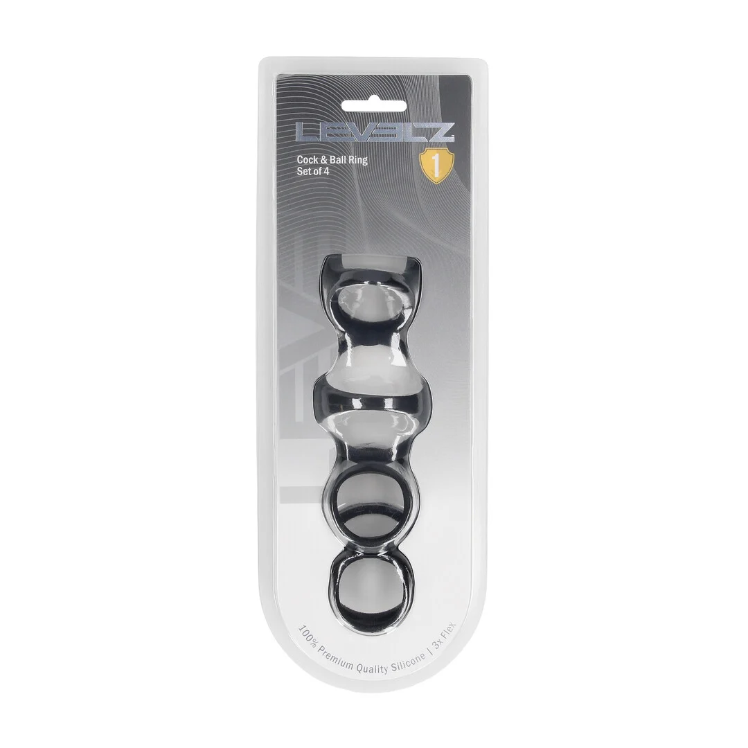 Set Levelz di anelli in silicone per pene e testicoli - immagine 1