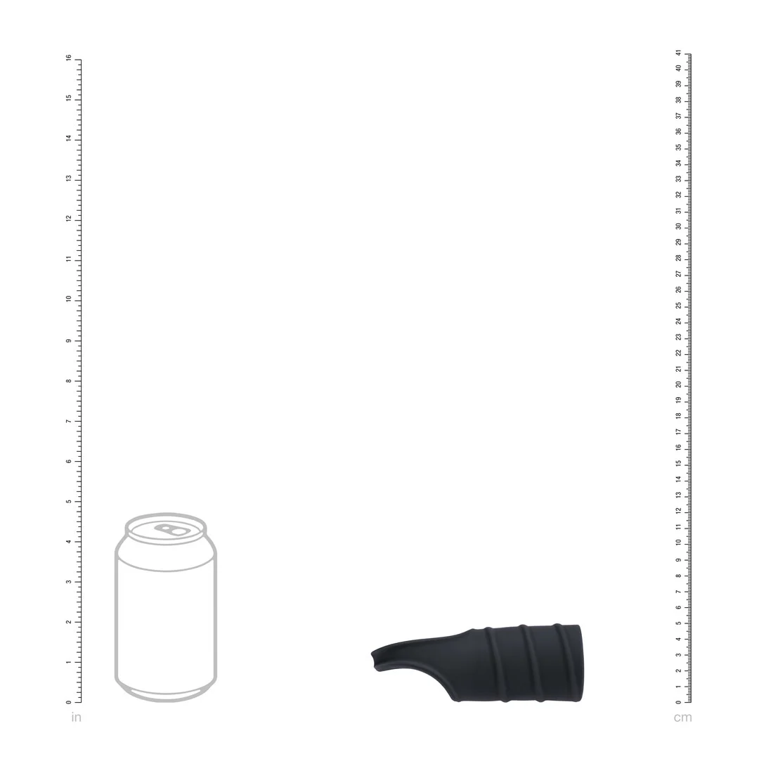 Anello fallico in silicone Levelz by Shots con guaina a coste nera - immagine 4
