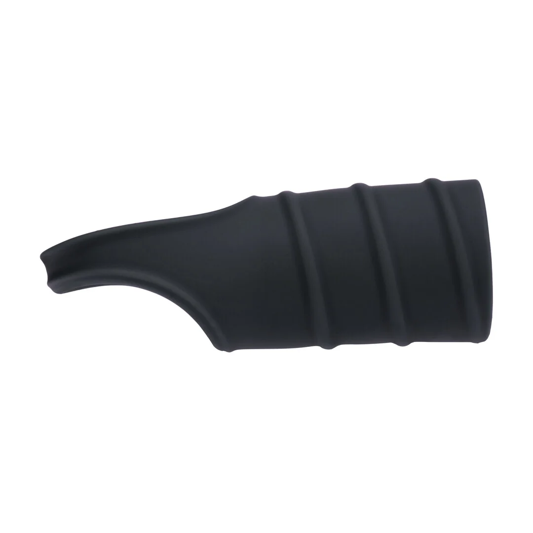 Anello fallico in silicone Levelz by Shots con guaina a coste nera - immagine 3