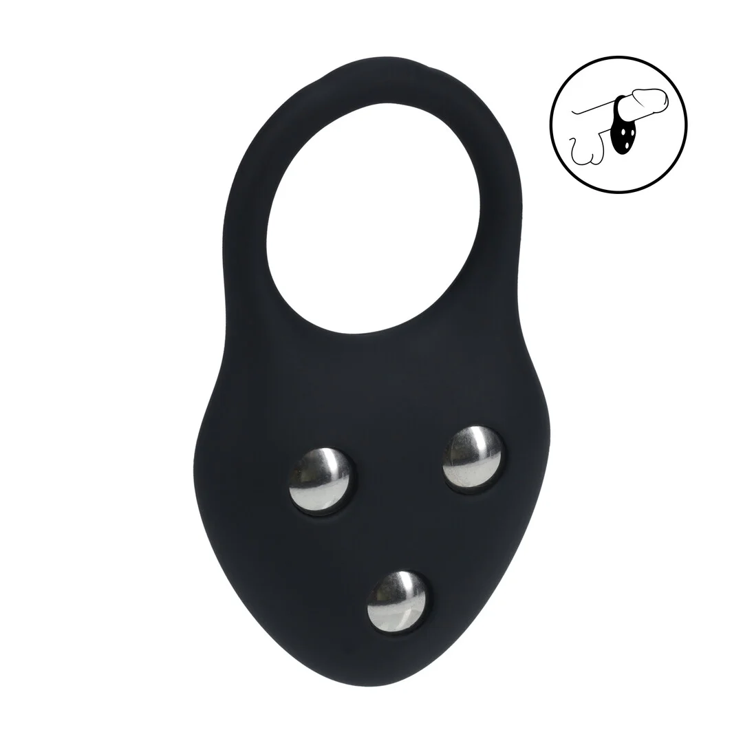 Anello fallico da allenamento Levelz in silicone nero - immagine 6