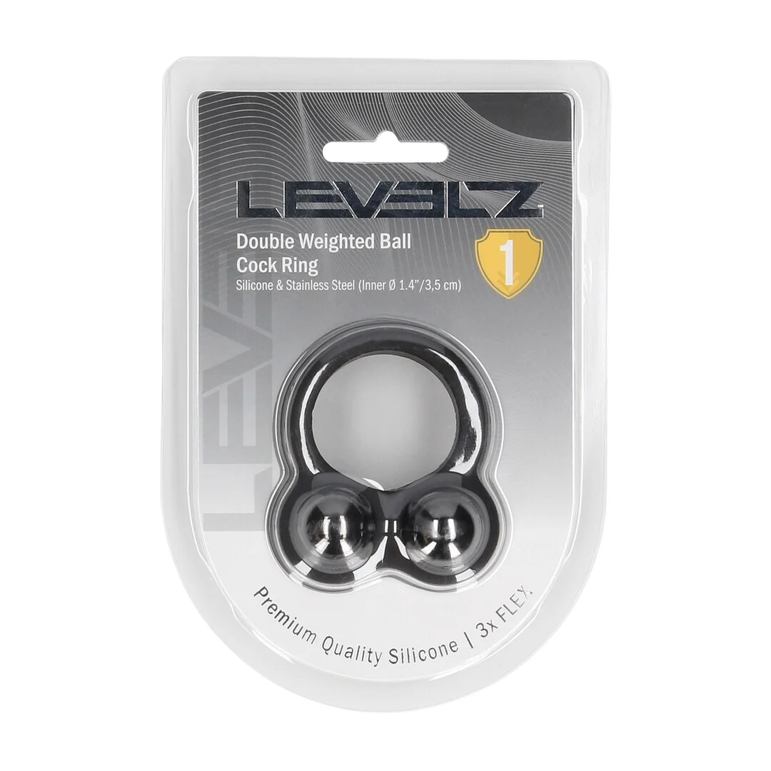 Anello fallico doppio appesantito Levelz in silicone liquido - immagine 1