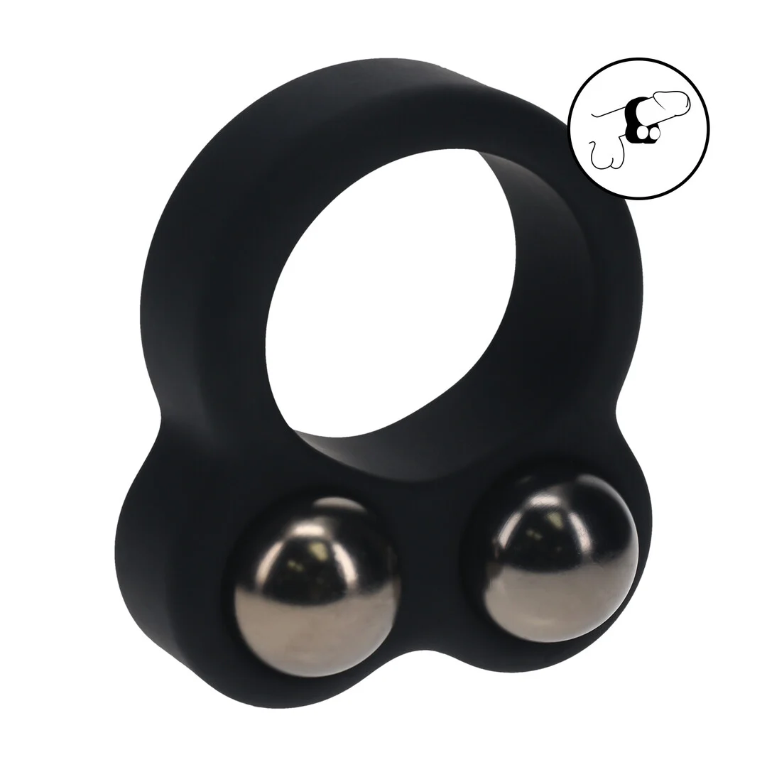 Anello fallico doppio appesantito Levelz in silicone liquido - immagine 6