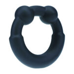 Anello fallico Levelz in metallo e silicone - immagine 3