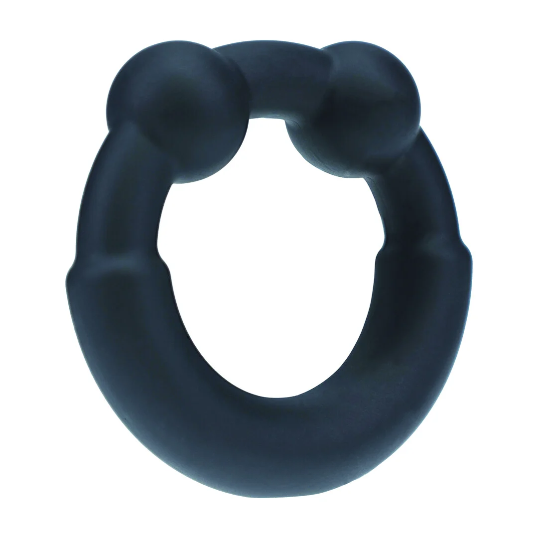 Anello fallico Levelz in metallo e silicone - immagine 3