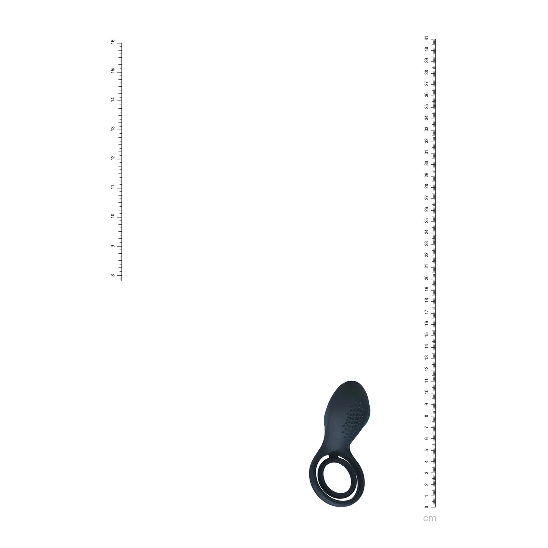 Levelz anello vibrante per pene e testicoli con stimolatore ad ali - immagine 2