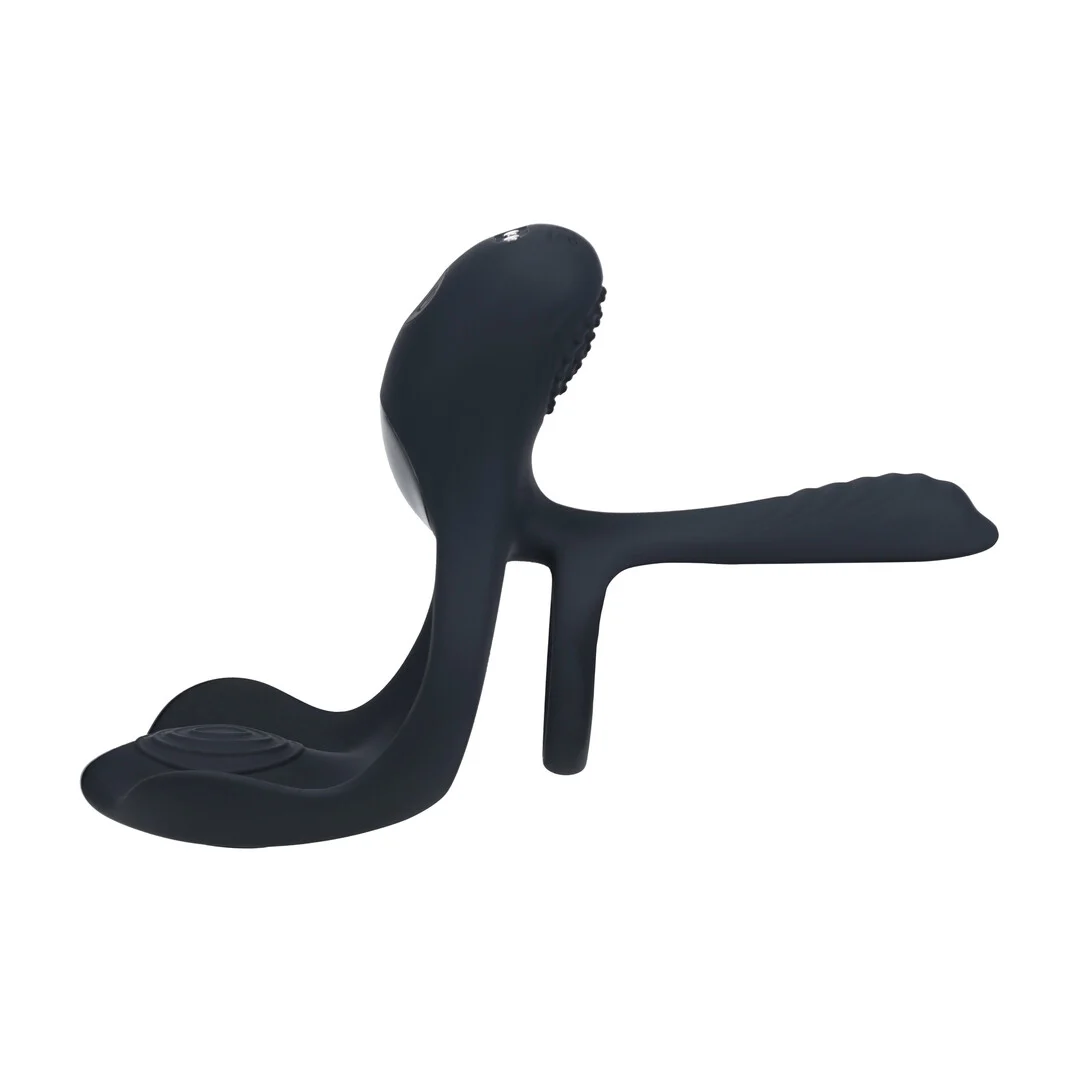 Anello fallico vibrante in silicone Levelz con tre motori - immagine 4