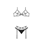 Completo Magic Silk con reggiseno, reggicalze e perizoma - immagine 11