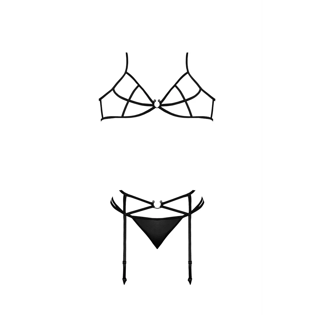 Completo Magic Silk con reggiseno, reggicalze e perizoma - immagine 4