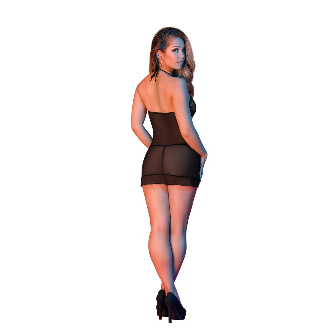 Chemise nera con perizoma di Magic Silk - immagine 9