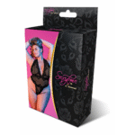 Body halter in pizzo con profonda scollatura a V e perizoma per un look sensuale | Exposed