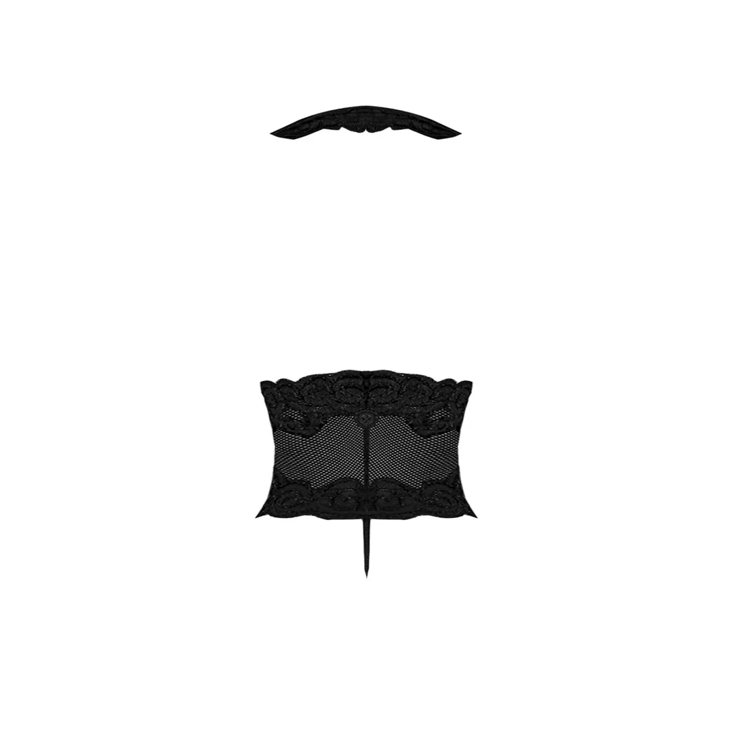 Body halter in pizzo con profonda scollatura a V e perizoma per un look sensuale | Exposed - immagine 11