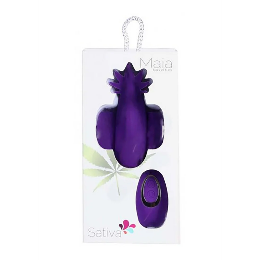 MA2003-LF-2 Vibratore in silicone Sativa - immagine 1