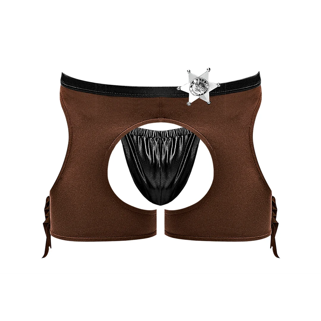 Costume da cowboy rigido per giochi di ruolo e look grintosi – Male Power - immagine 3