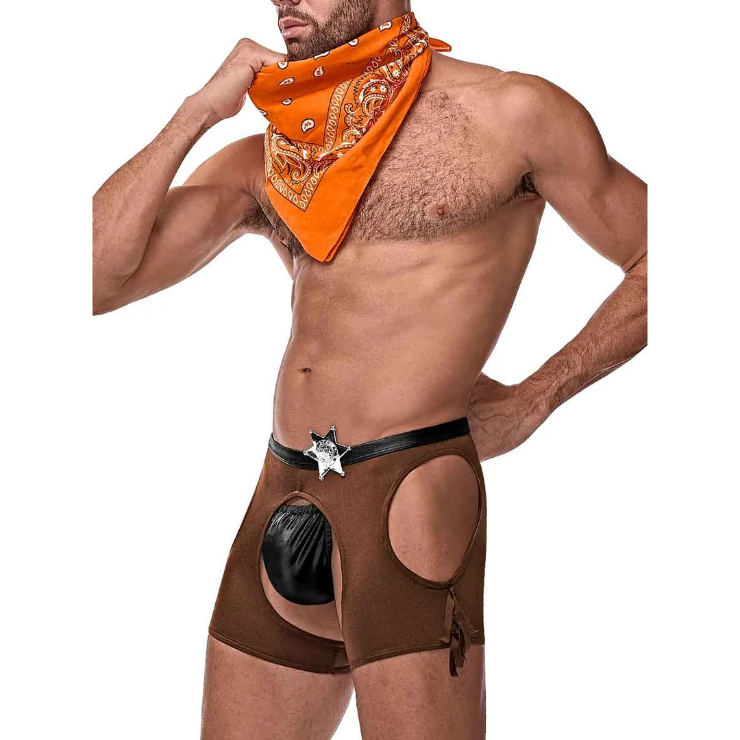 Costume da cowboy rigido per giochi di ruolo e look grintosi – Male Power - immagine 1