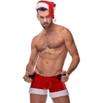Costume lingerie per il gioco di ruolo con dettagli in peluche, per look giocosi da festa, Male Power