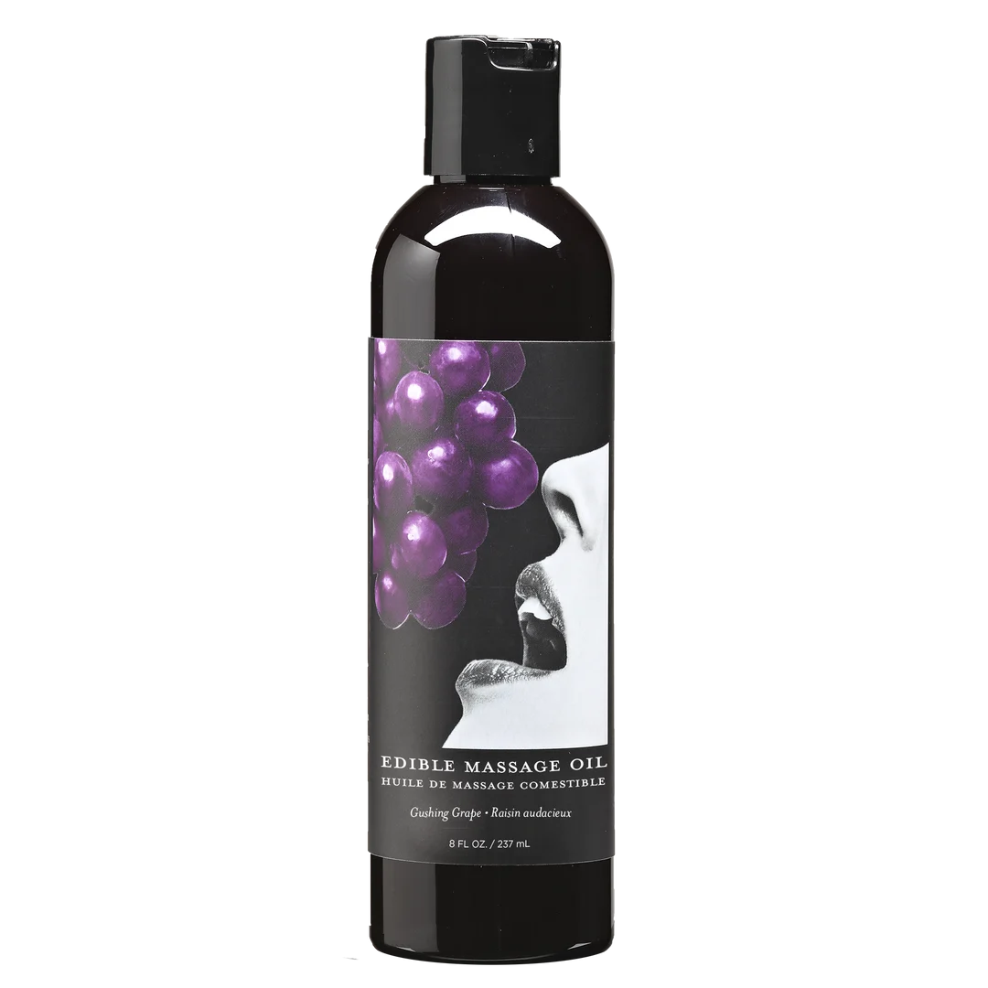 MSE007 Olio da massaggio erotico – Olio da massaggio commestibile al gusto d'uva – Earthly Body – 237 ml - immagine 1