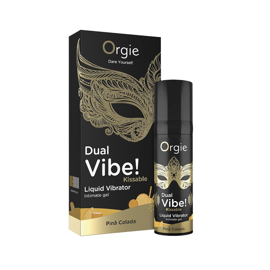 Orgie Dual Vibe! kusbare vloeibare vibrator Pina Colada 15 ml