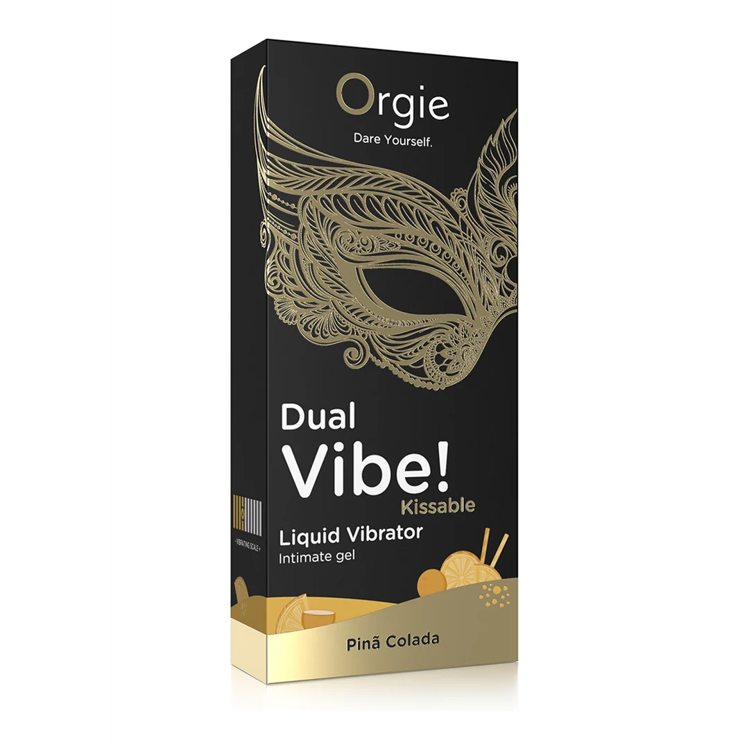 Vibratore liquido da baciare Orgie Dual Vibe! Pina Colada 15 ml - immagine 2