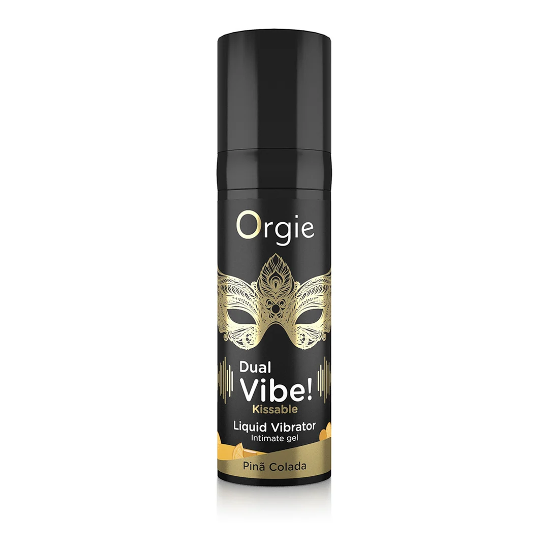 Vibratore liquido da baciare Orgie Dual Vibe! Pina Colada 15 ml - immagine 4
