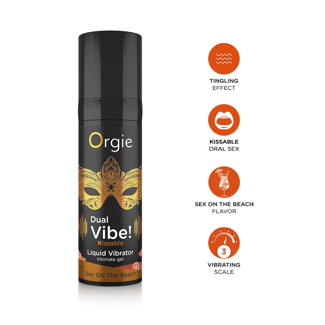 Gel vibrante Orgie Dual Vibe! Sex On The Beach 15 ml - immagine 3
