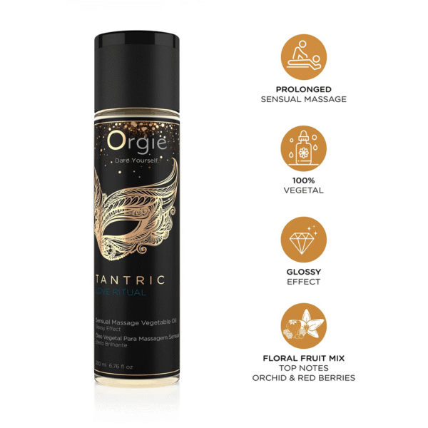 Orgie Rituale d'amore tantrico olio da massaggio scintillante 200 ml