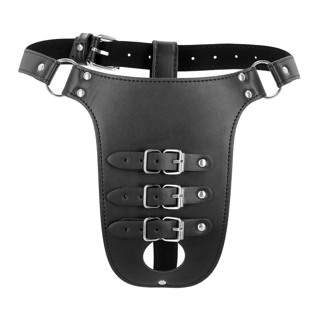 Cintura di castità Ouch! in pelle PU con cinghie - immagine 3