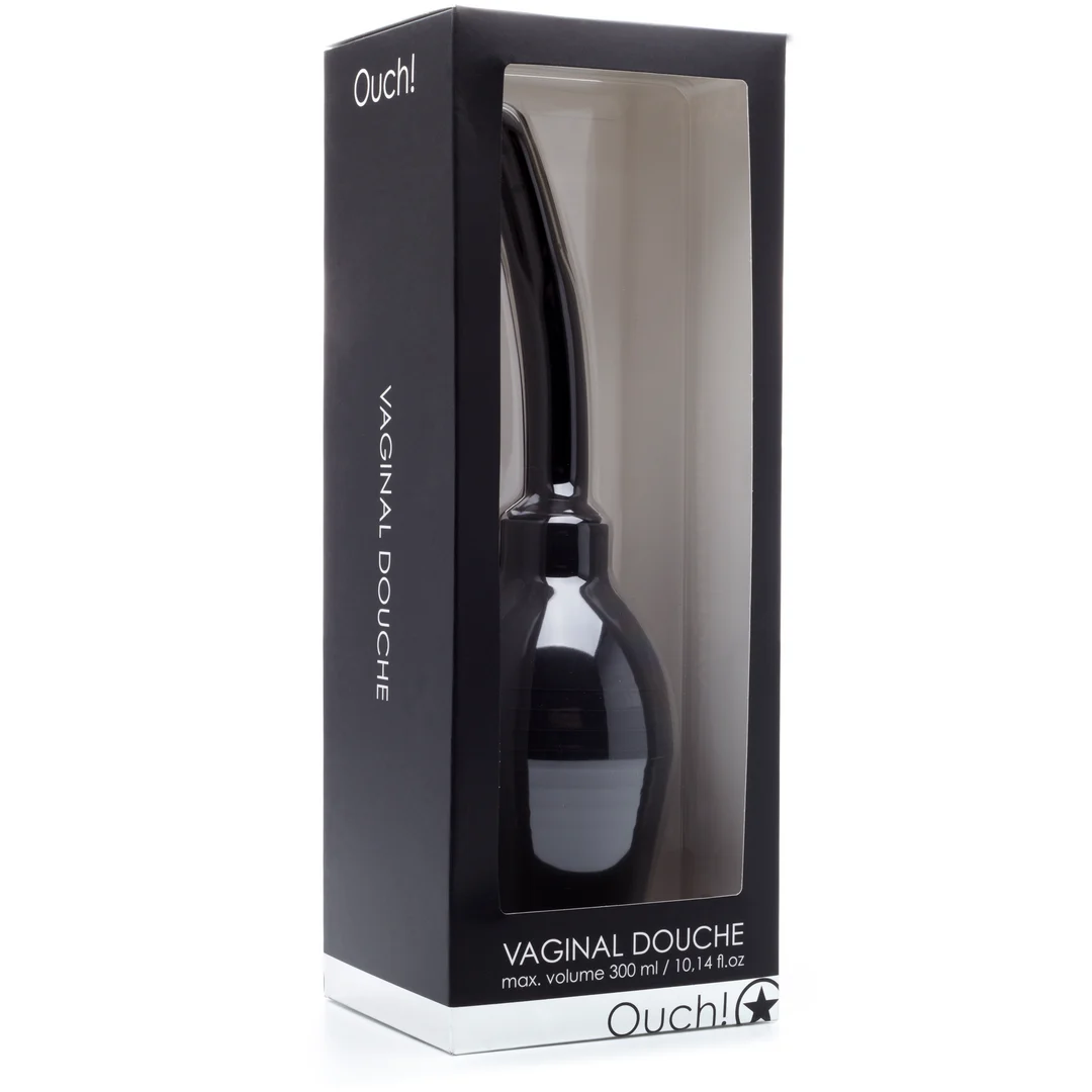 Doccia anale – Doccia anale e vaginale ergonomica con cannula morbida – Ouch! by Shots – Nera - immagine 1