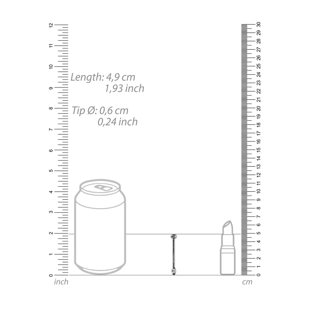 Plug per il pene dall’aspetto deciso in metallo, 0.2 / 6 mm - immagine 2