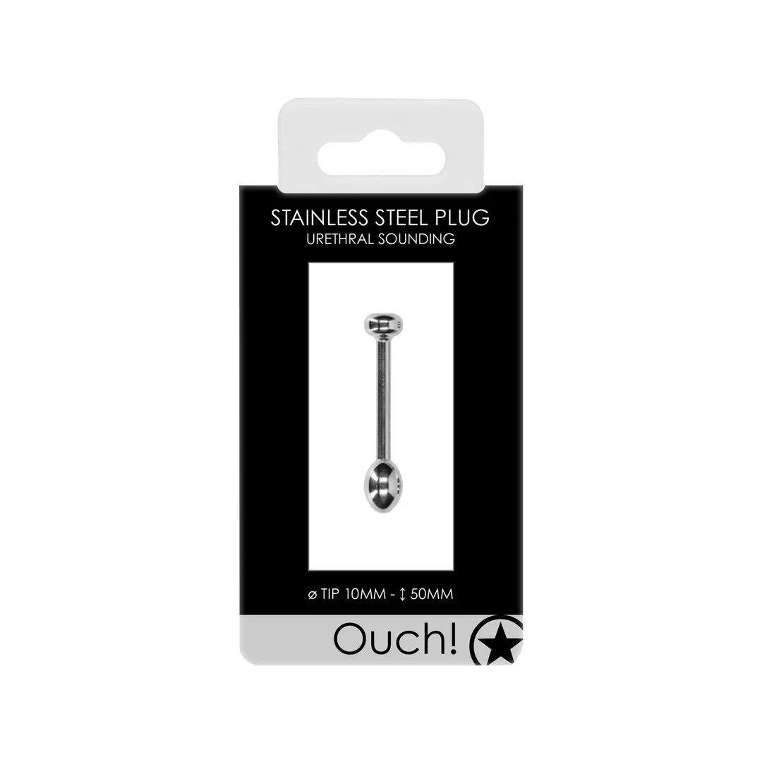 Plug uretrale in metallo Ouch! 0,4 / 10 mm - immagine 1