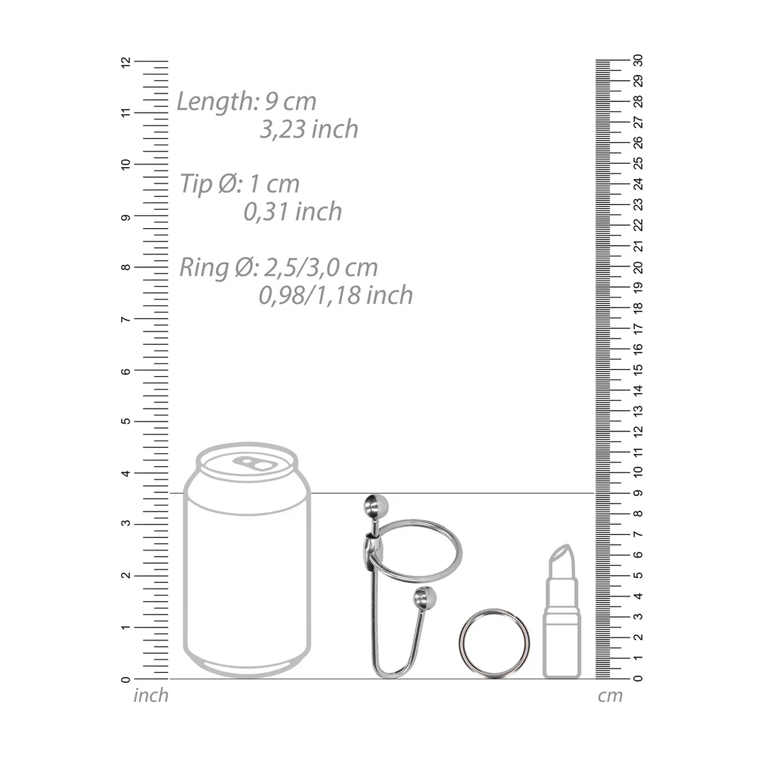 Plug per il pene con anello O – 0.4 / 10 mm - immagine 3
