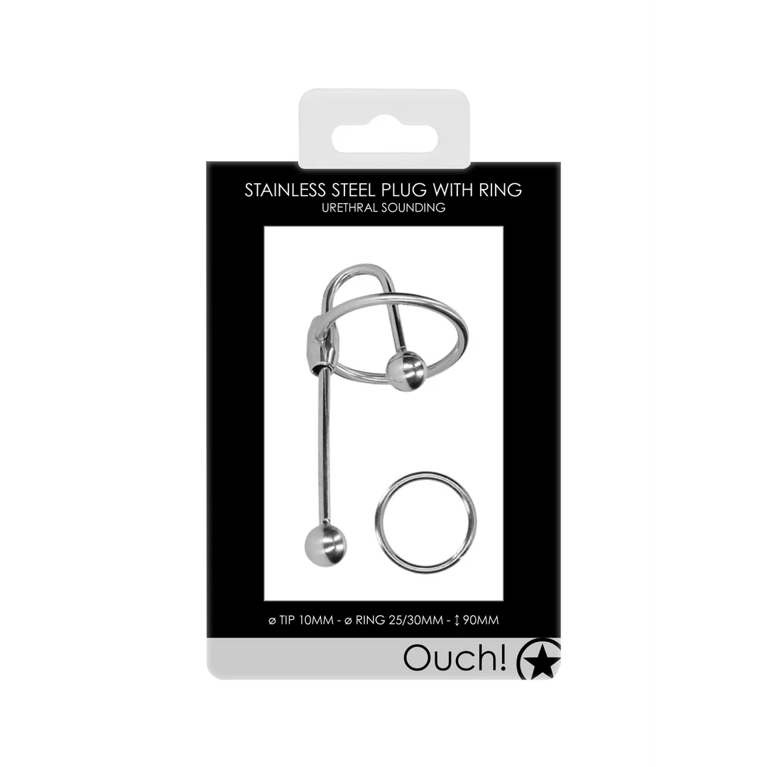 Plug per il pene con anello O – 0.4 / 10 mm - immagine 1