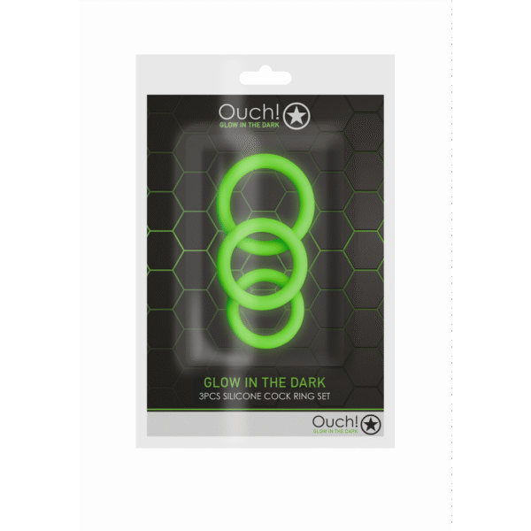 Set di cockring Ouch! Glow in the Dark
